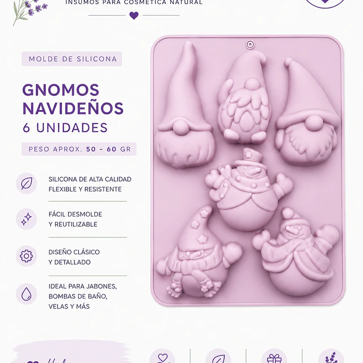 Molde Gnomos 50 a 60 gr  2