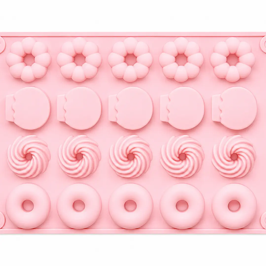 Molde flor dona rollito miel 25 a 30 gr aprox.  1