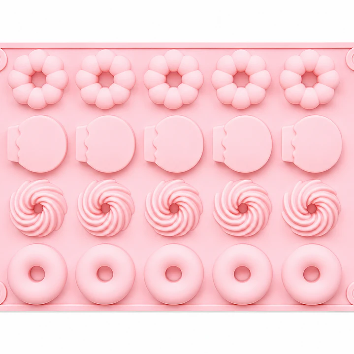 Molde flor dona rollito miel 25 a 30 gr aprox.  1