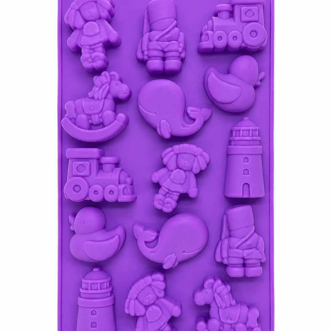 Molde 15 figuras infantiles 25 a 30 gr aprox. 1