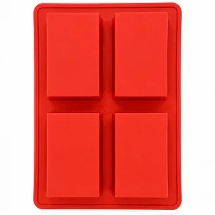 Molde rectangular 4 cavidades 80 gr aprox.