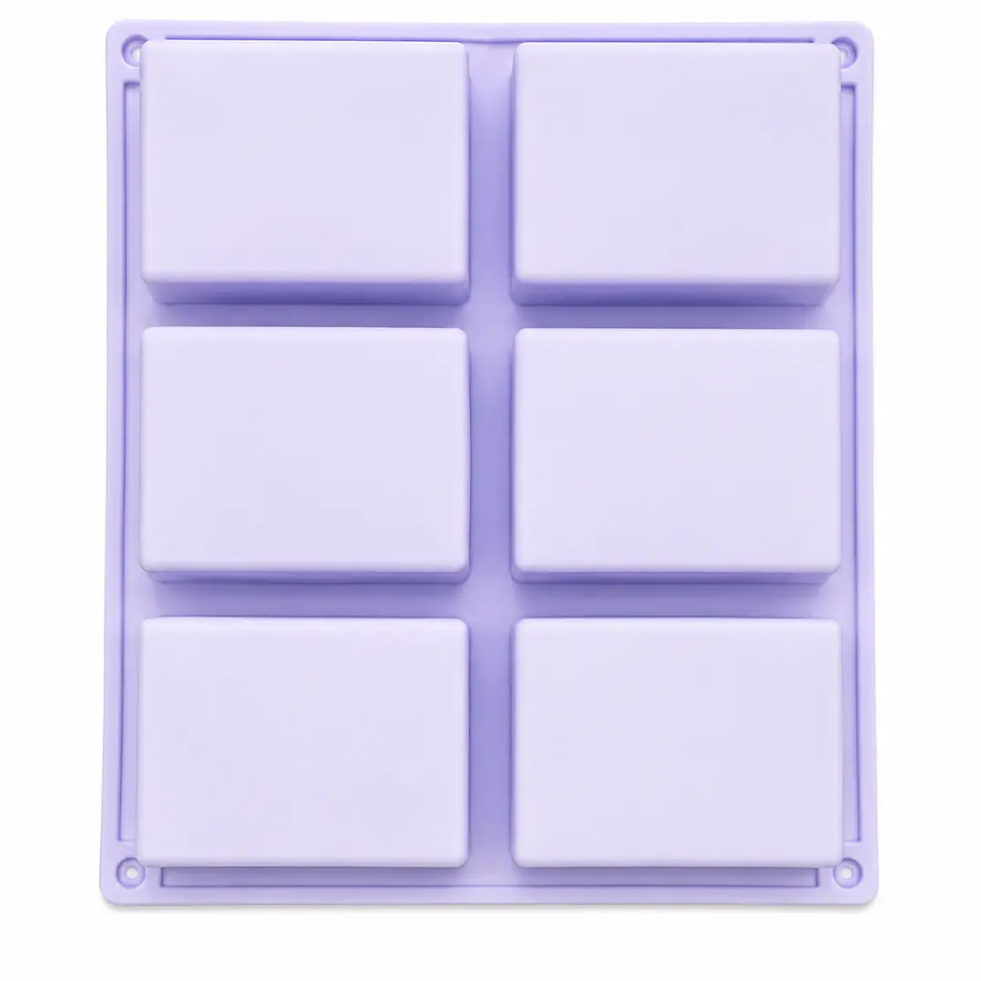 Molde rectangular 6 cavidades 100 gr aprox. 1