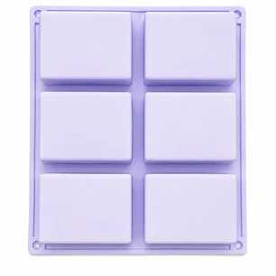 Molde rectangular 6 cavidades 100 gr aprox.