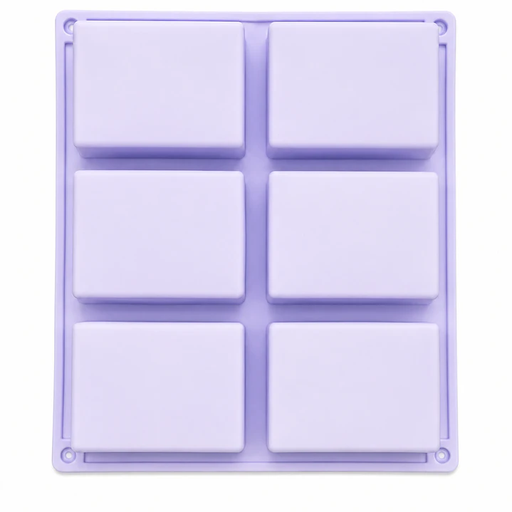 Molde rectangular 6 cavidades 100 gr aprox. 1