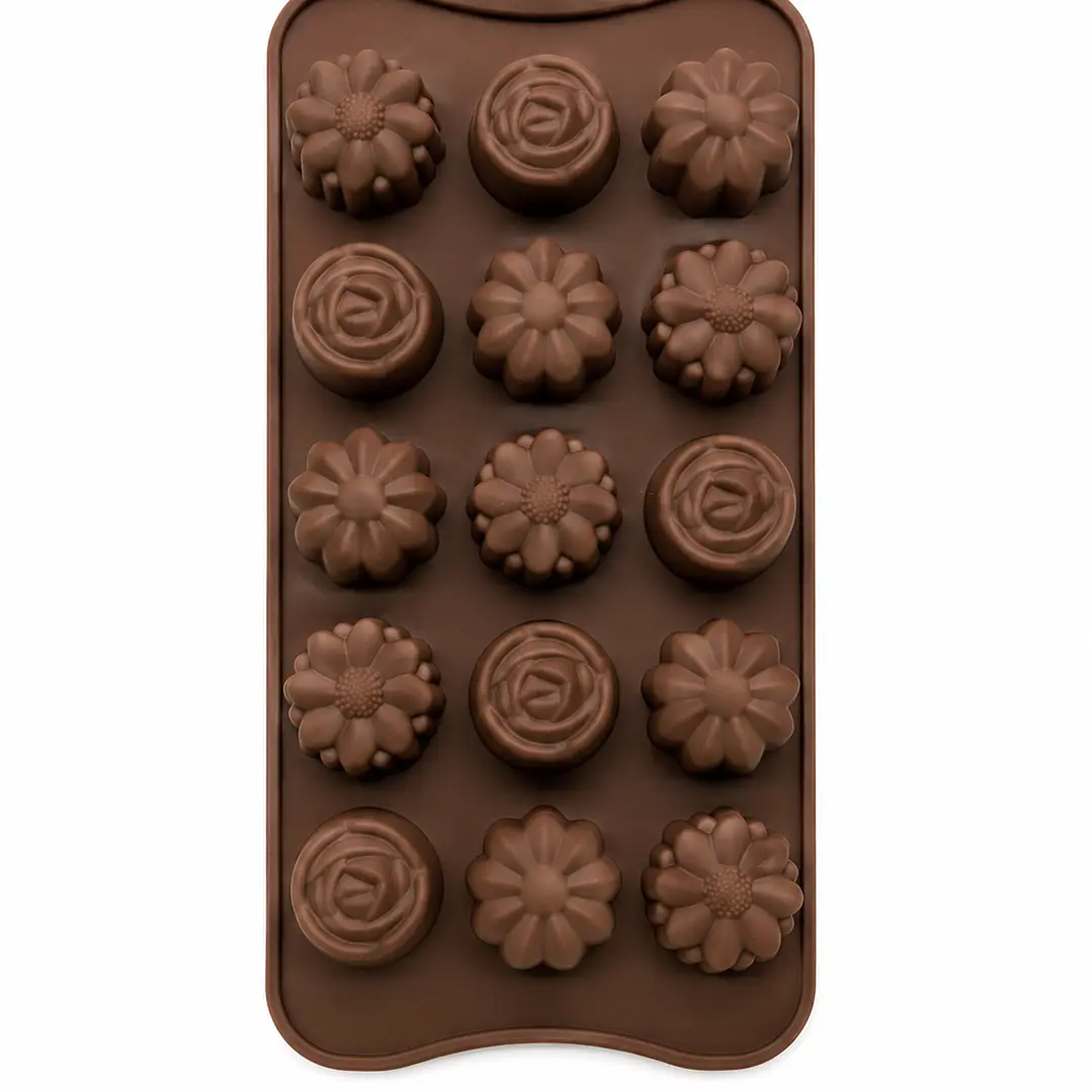 Molde pequeño flores variadas 20 a 25 gr aprox.  1