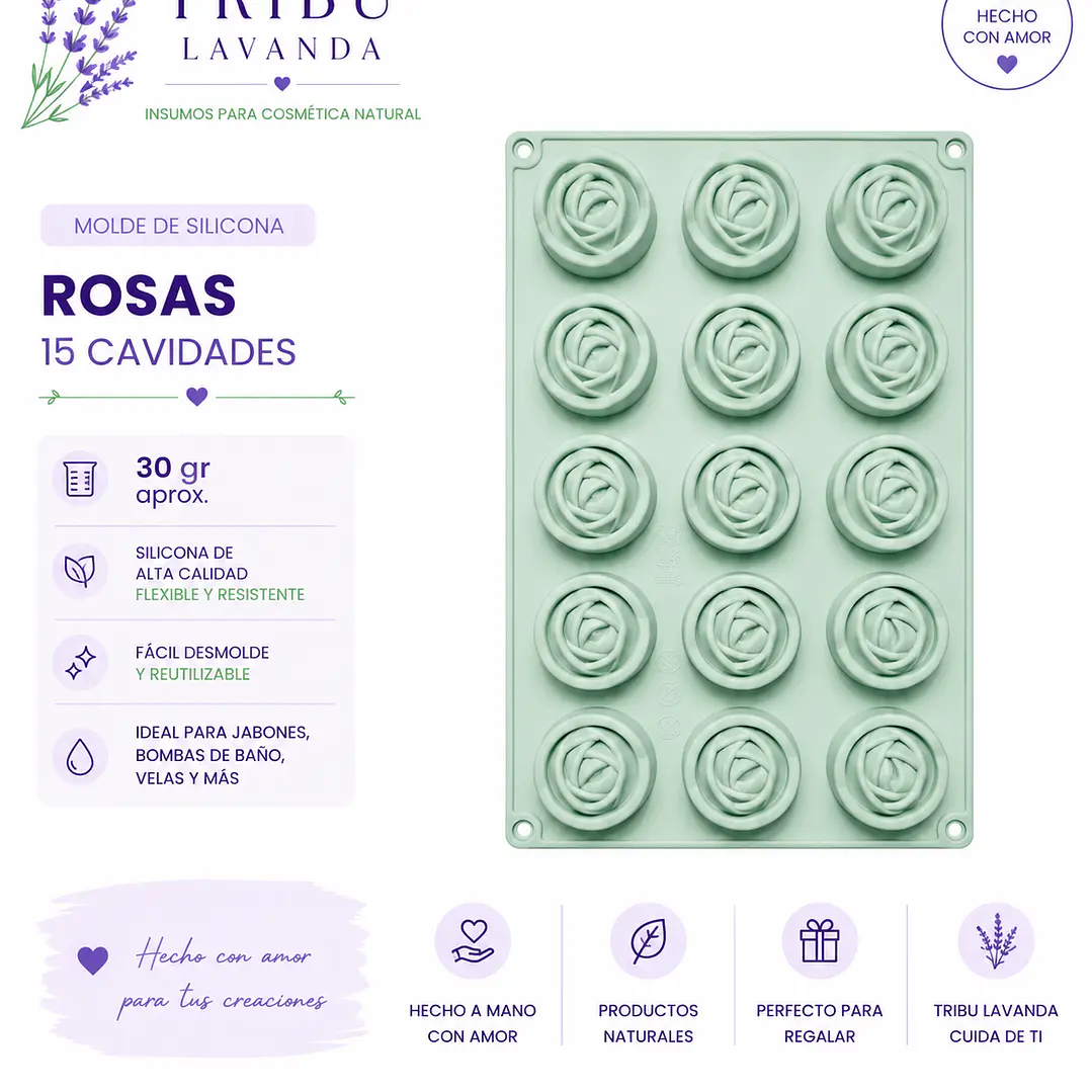 Molde rositas 30 gr aprox. 2