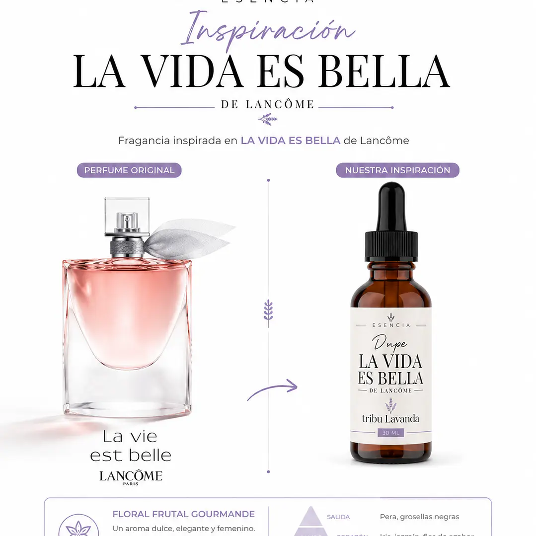 Aroma Dupe La vie est Belle de Lancome 10 ML y 30 ml 1