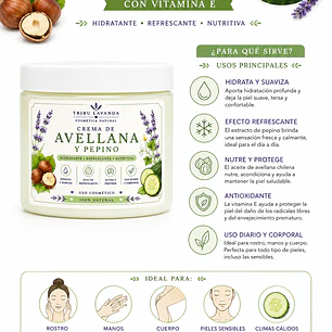 Crema Hidratación Profunda Avellana Pepino y Vitamina E