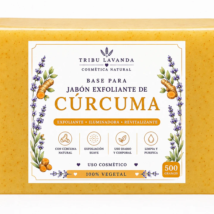 Base de Jabón Exfoliante de Cúrcuma 500 gr y Kg 1