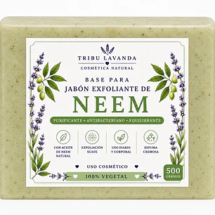Base de Jabón Exfoliante de Neem 500 gr y Kg