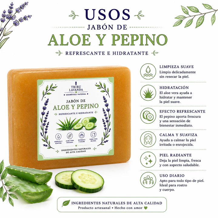 Base jabón Aloe Vera y Pepino  2