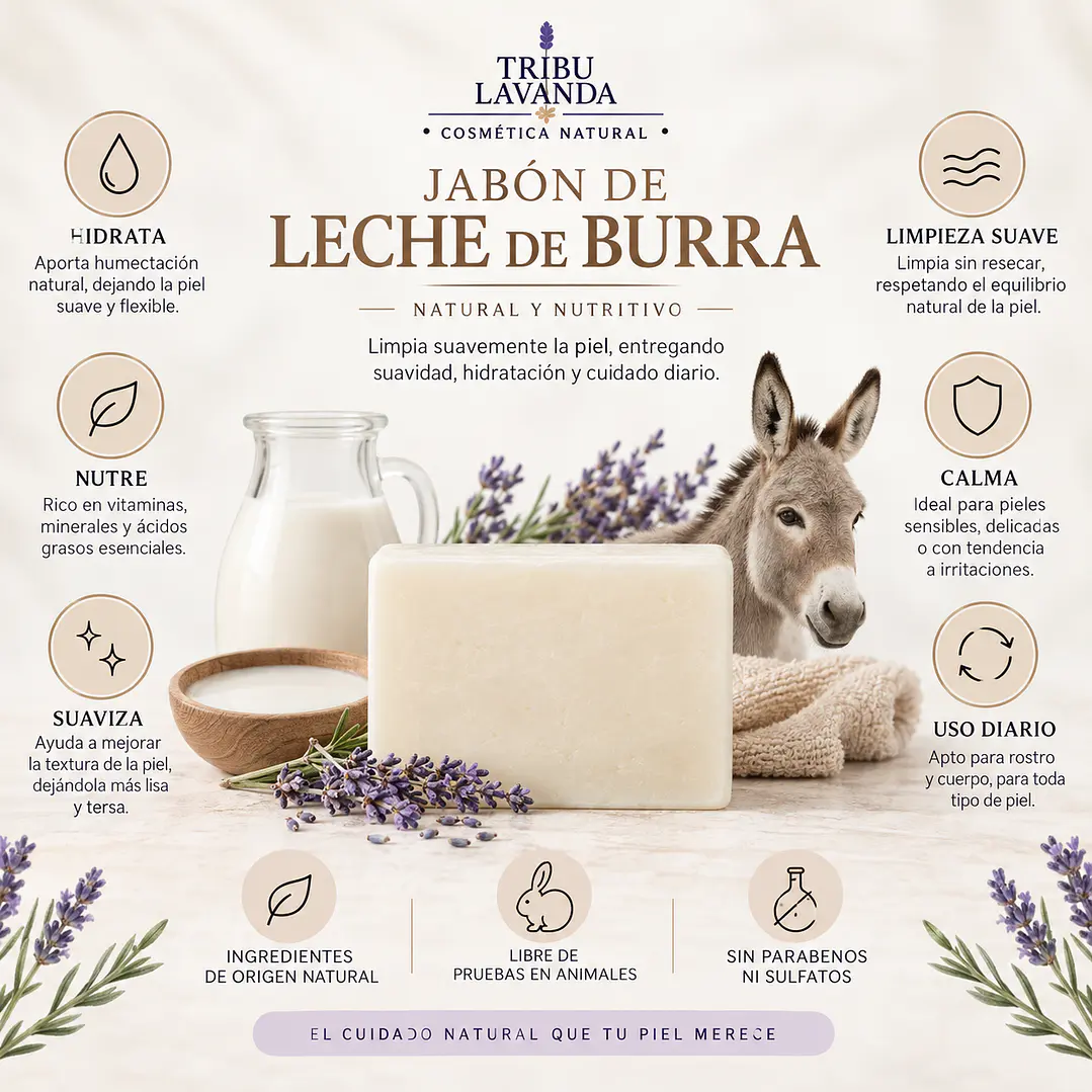 Base de Jabón Leche de Burra 500 gr y Kg 2