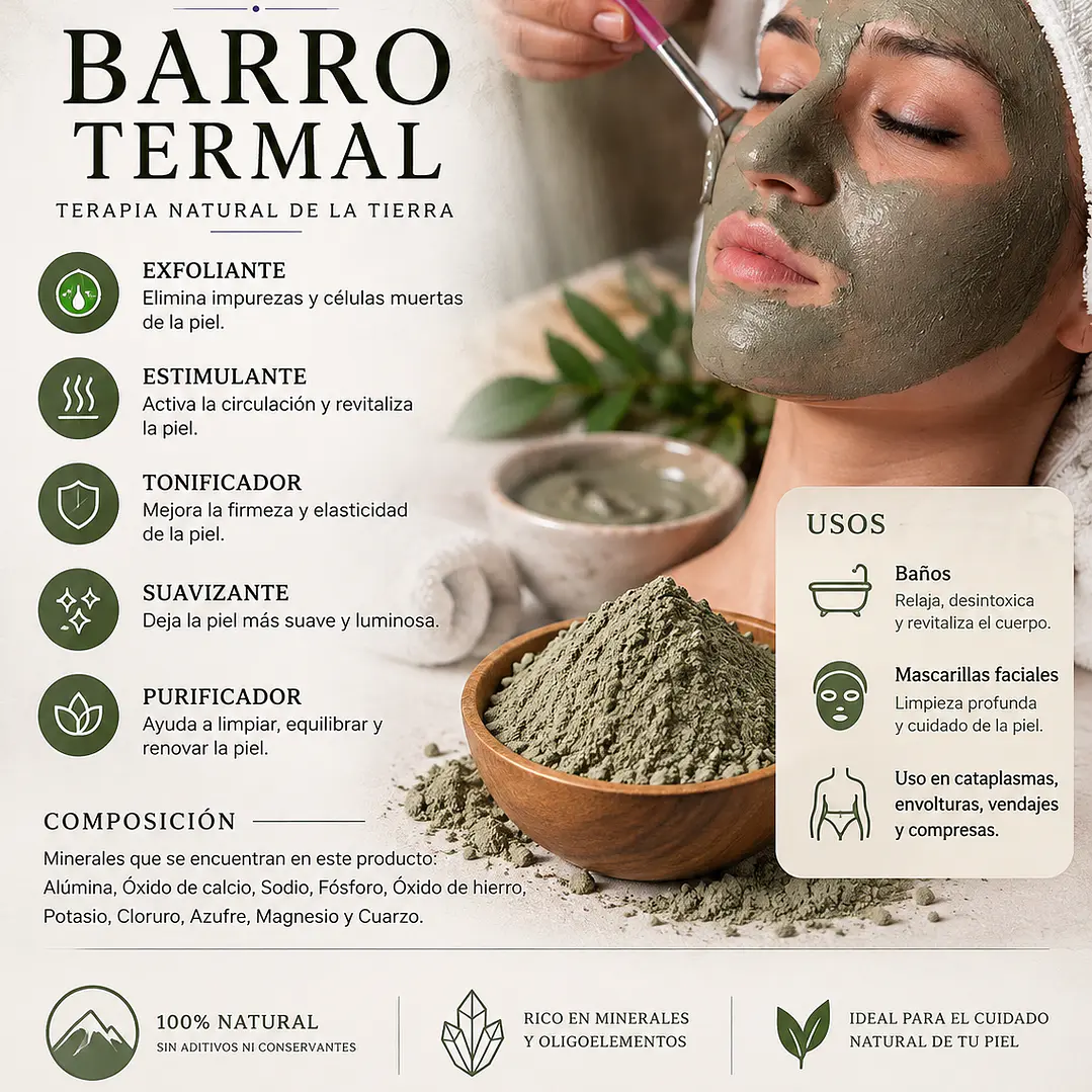 Barro Termal Rico en Oligoelementos 100 gr, 500 gr y kilo 2