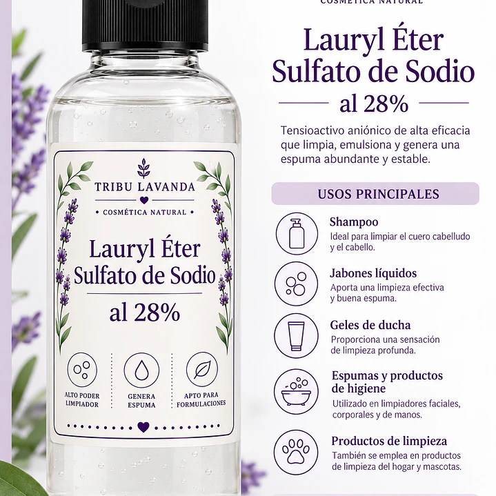 Lauryl éter sulfato de sodio al 28% 1  Lt  2