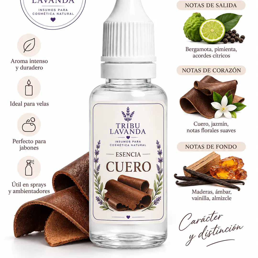 Esencia Cuero para cosmética 10 ml y 30 ml  1