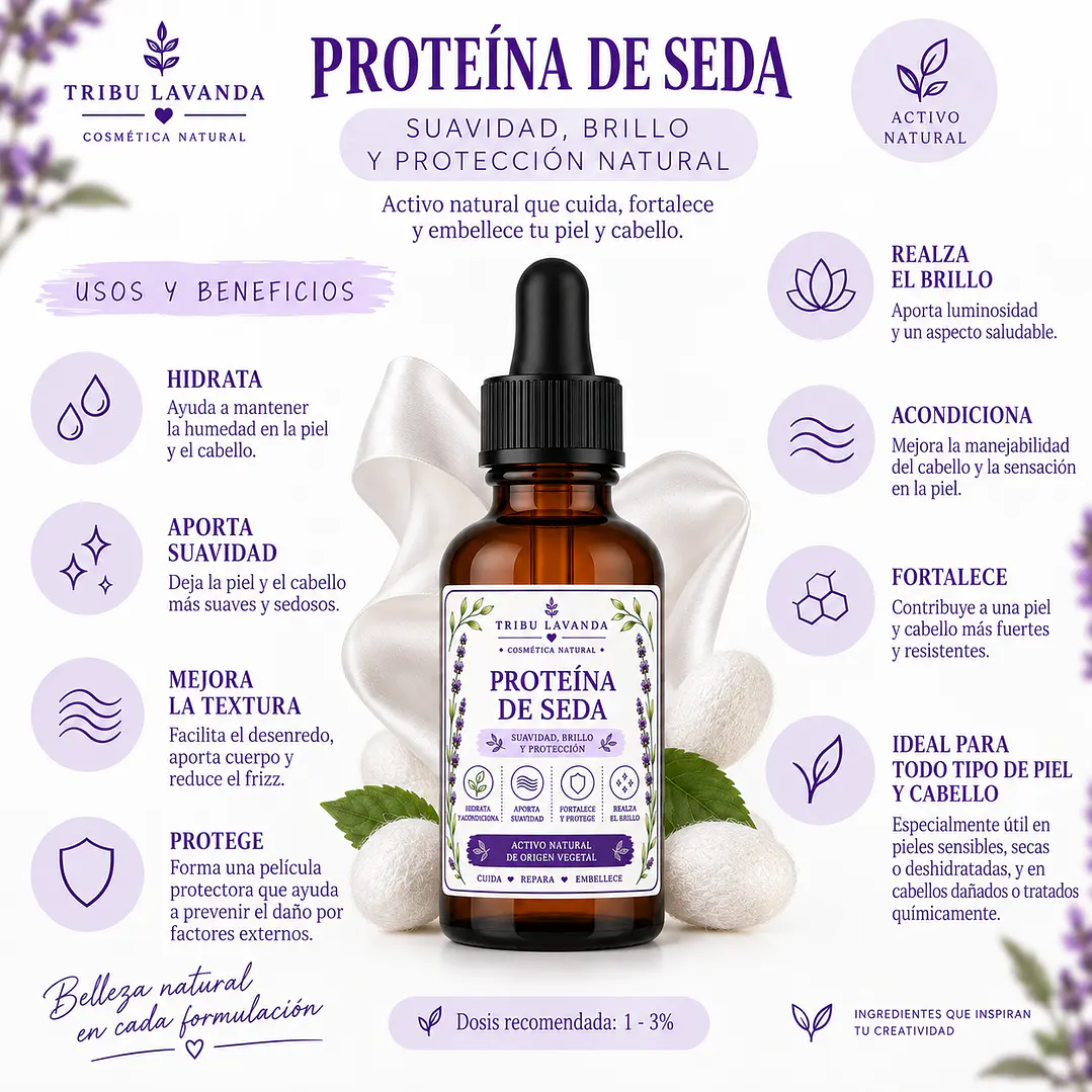 Proteína de seda hidrolizada 30 ml y 100 ml  2