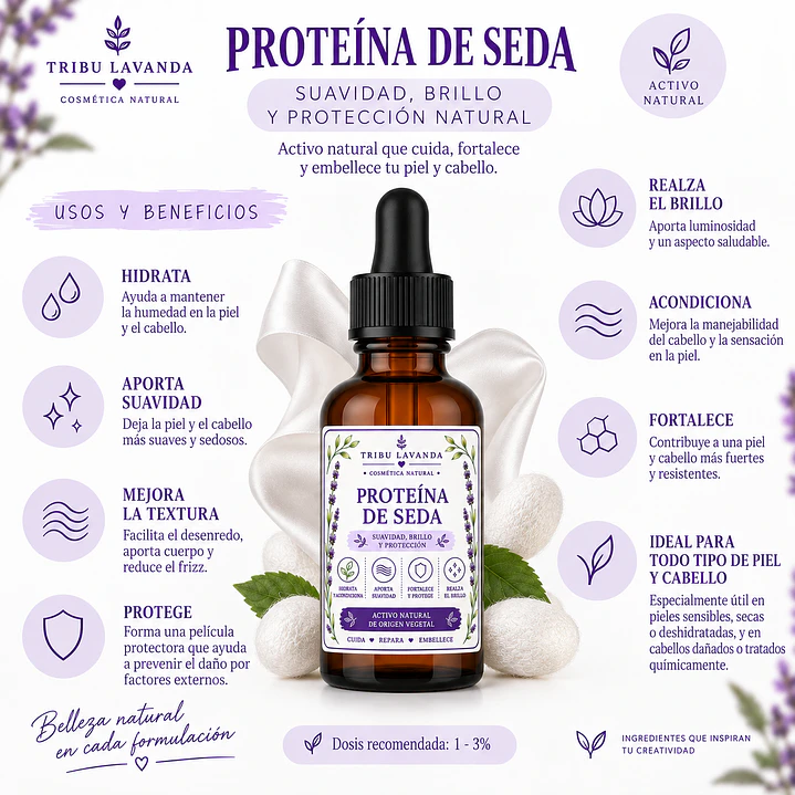 Proteína de seda hidrolizada 30 ml y 100 ml  2
