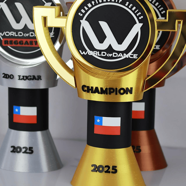 Copas World of Dance  55cm con acrílico espejado