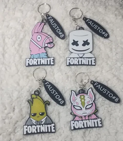 Llaveros Souvenir Cumpleaños Nombres Pack X 20 Fortnite