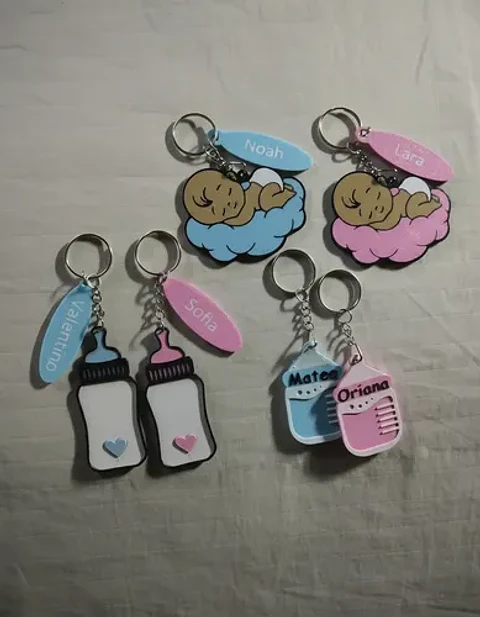 Llaveros Souvenir Cumpleaños Nombres Pack X 10
