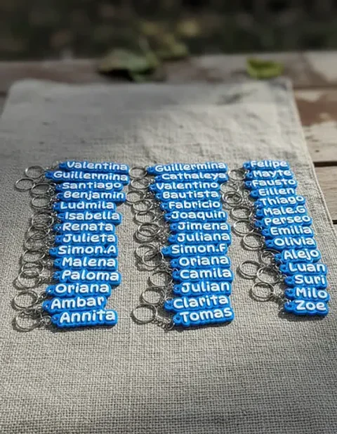 Llaveros Souvenir Señalador Identificacion Nombres Pack X 20