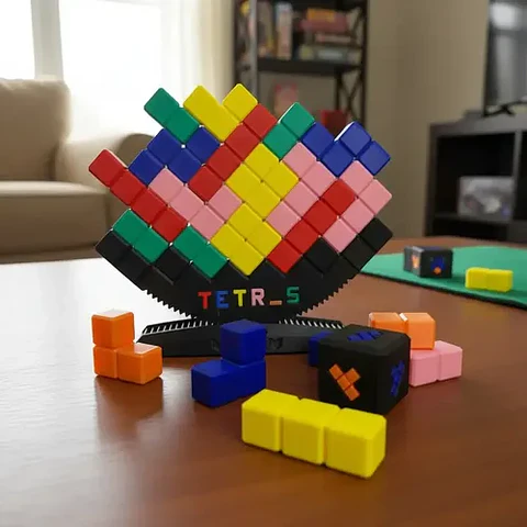 Juego De Mesa Tetris Grande De Equilibrio Balance Dado 3d