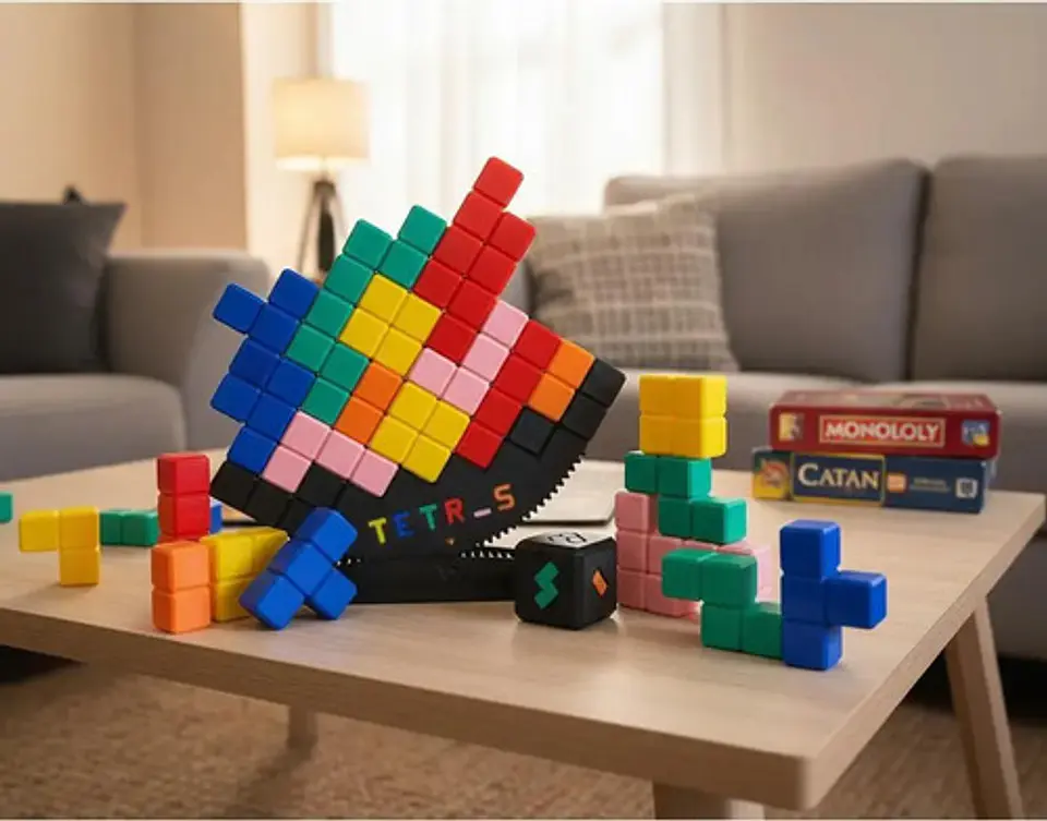 Juego De Mesa Tetris Grande De Equilibrio Balance Dado 3d 3