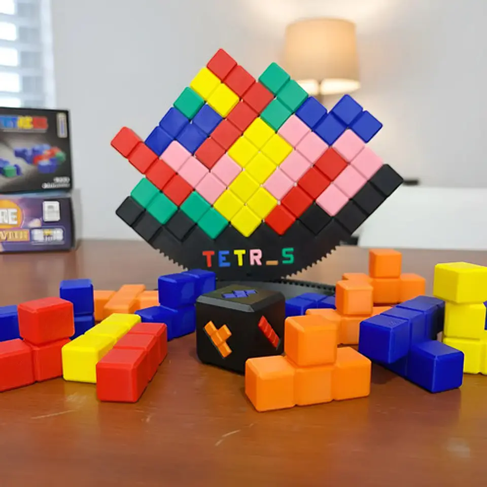 Juego De Mesa Tetris Grande De Equilibrio Balance Dado 3d 4