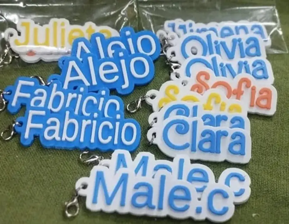 Llaveros Souvenir Señalador Identificacion Nombres Pack X 20 4