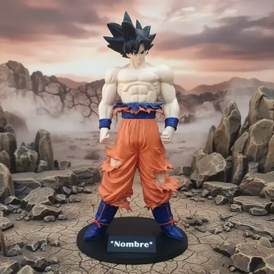 Figura Goku 30 Cm Calidad 3d Premium Nombre Personalizado 3