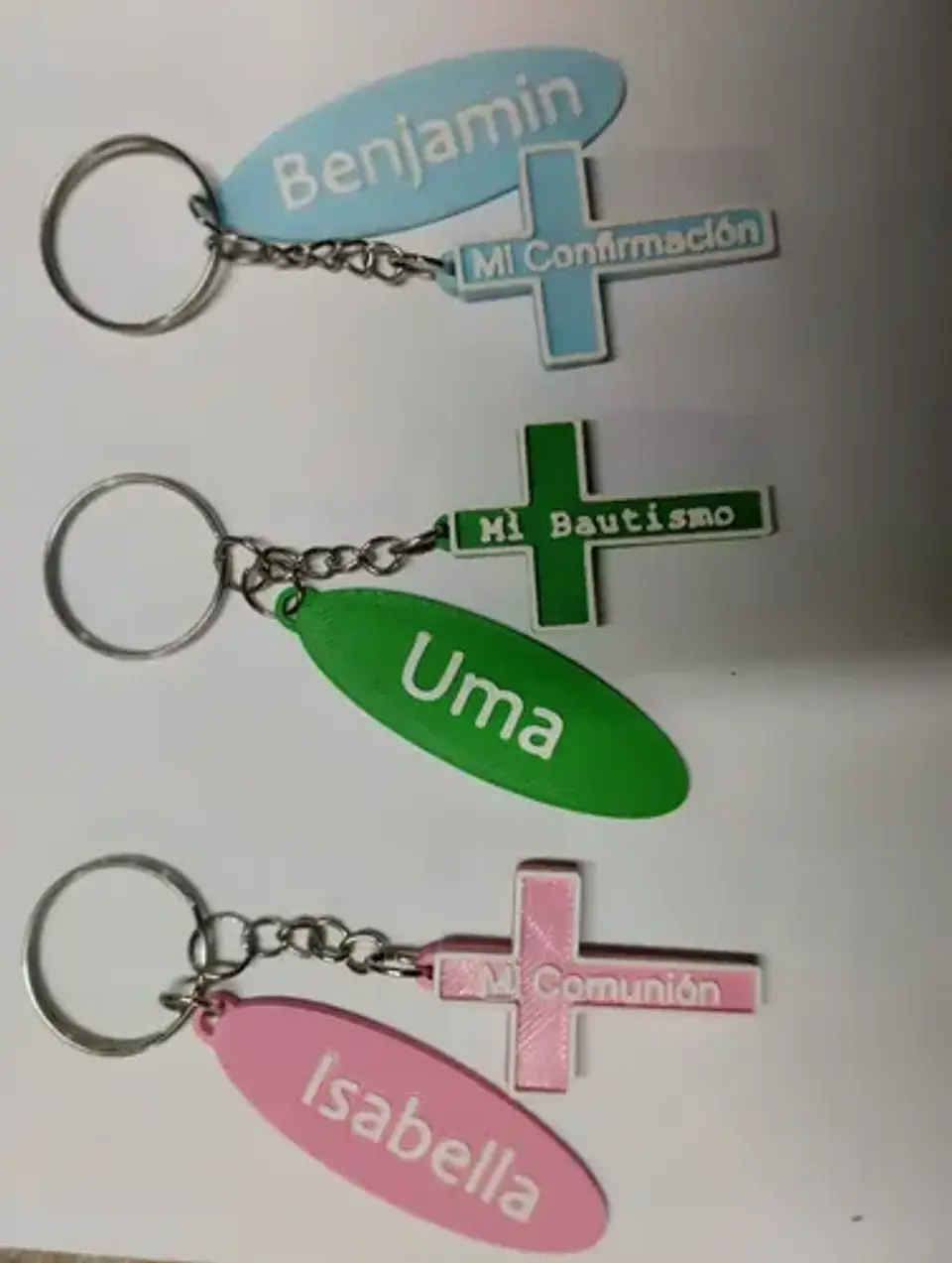 Llaveros Souvenir Comunion Bautismo Confirmacion Pack X 10 1