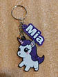 Llaveros Souvenir Cumpleaños Unicornio Con Nombre Pack X 10 - Miniatura 3