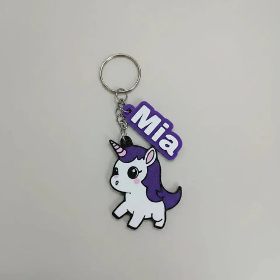 Llaveros Souvenir Cumpleaños Unicornio Con Nombre Pack X 10 5