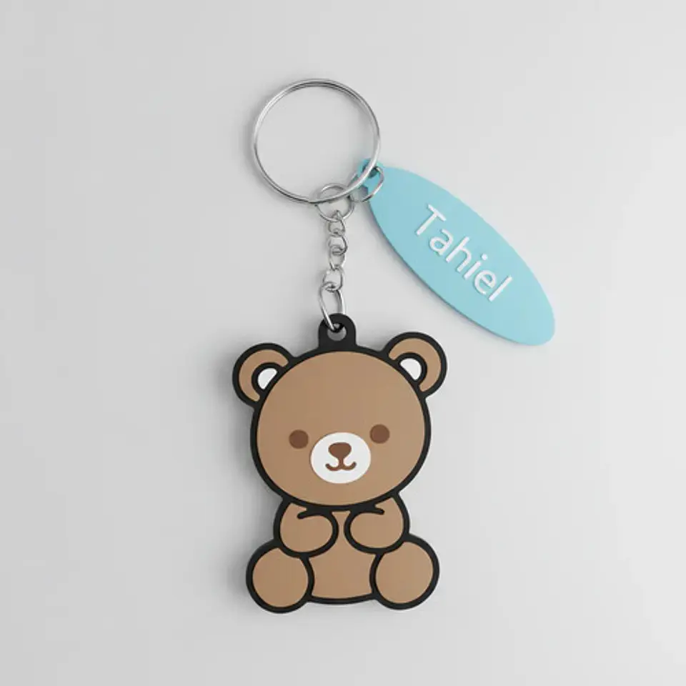 Llaveros Souvenir Cumpleaños Osito Teddy Con Nombre Pack X10 1