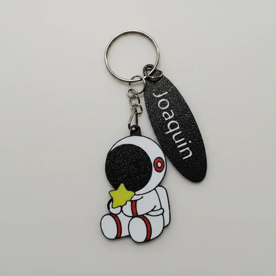 Llaveros Souvenir Cumpleaños Astronauta Con Nombre Pack X 10 1