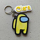Llaveros Souvenir Cumpleaños Among Us Con Nombre Pack X 10 - Miniatura 1