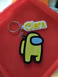 Llaveros Souvenir Cumpleaños Among Us Con Nombre Pack X 10 - Miniatura 3
