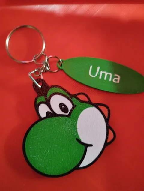 Llaveros Souvenir Cumpleaños Yoshi Con Nombre Pack X 10