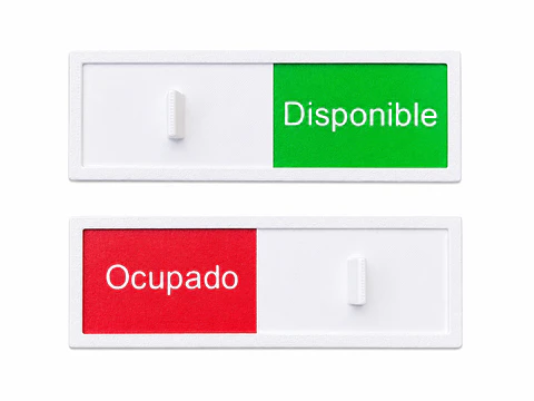 Cartel Deslizable Disponible / Ocupado