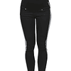 Jeans negro crop con cintas blancas