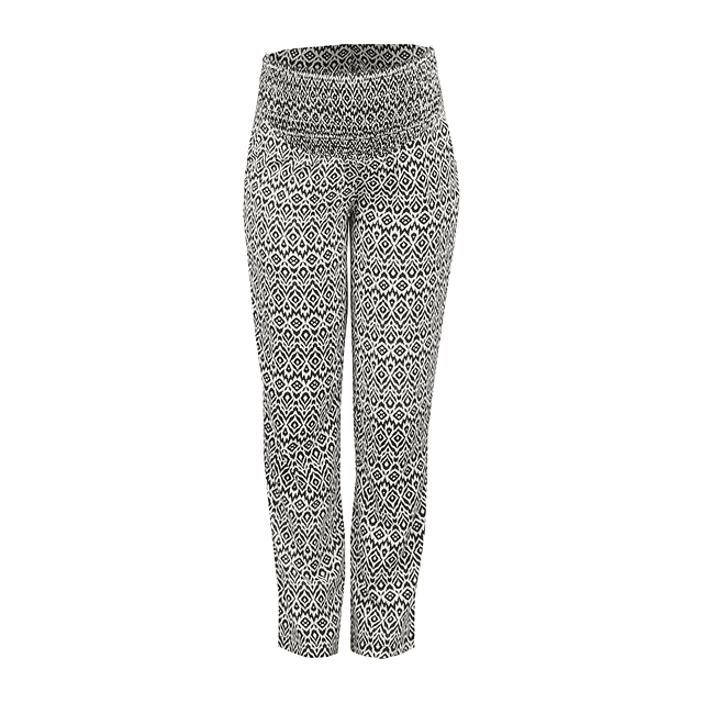 Pantalón ancho estampado negro con blanco