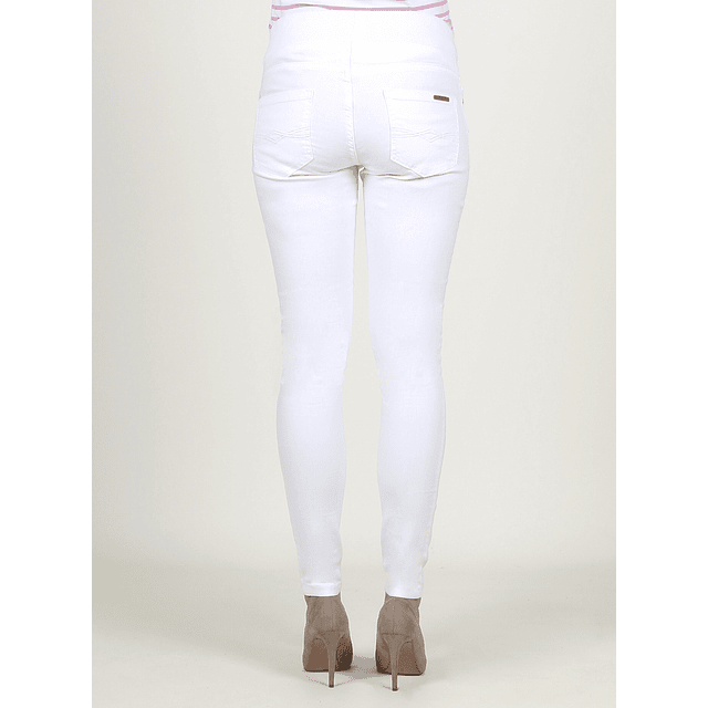 Jeans Slim blanco cintura baja