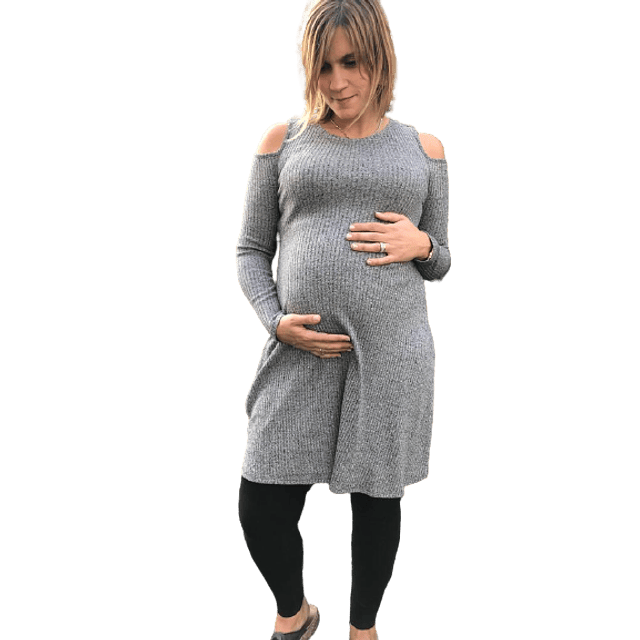 Vestido maternal gris 