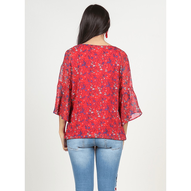 Blusa estampada georgette