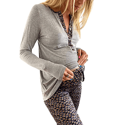 Pijama Maternal Valeria Gris