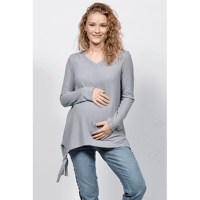 Sweater tejido gris