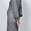 Vestido tejido delgado gris