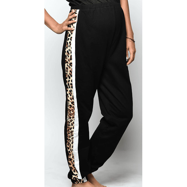 Pantalón suelto largo diseño línea leopardo