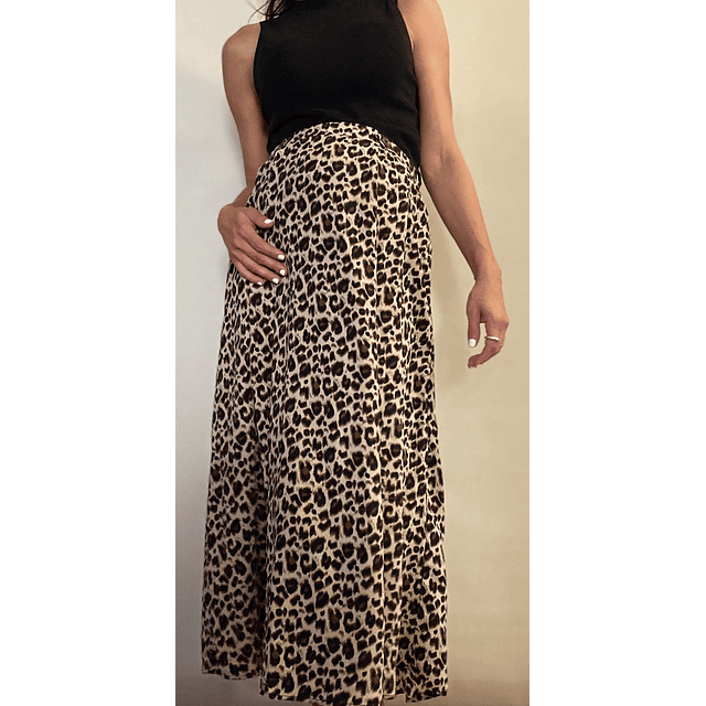 Falda estampada leopardo