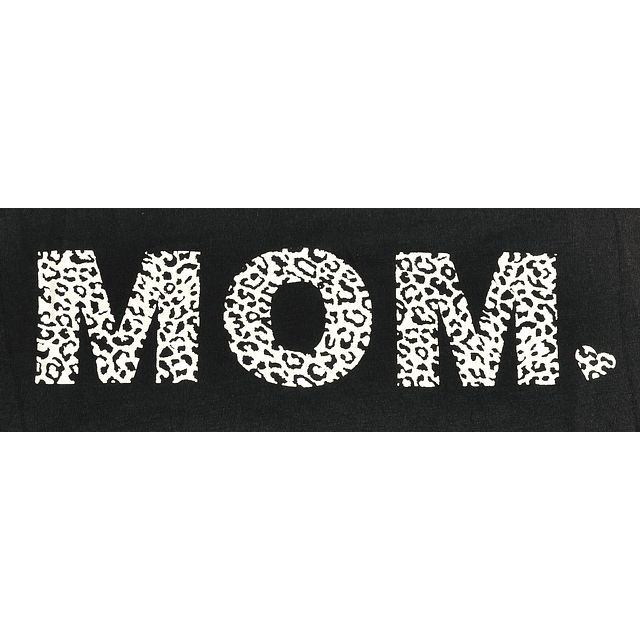 Polera maternal negra estampado MOM